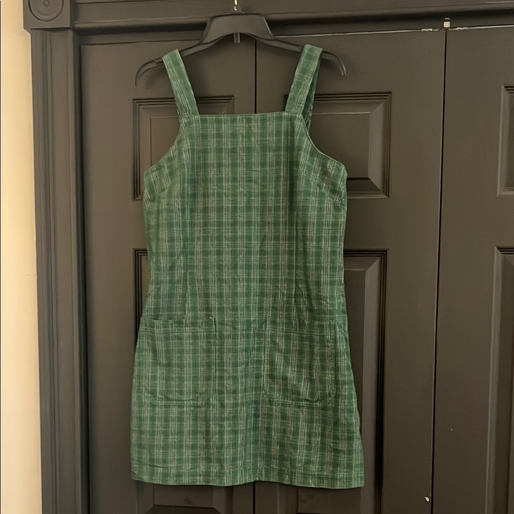 United By Blue Green Plaid lightweight corduroy Dress.  NWT